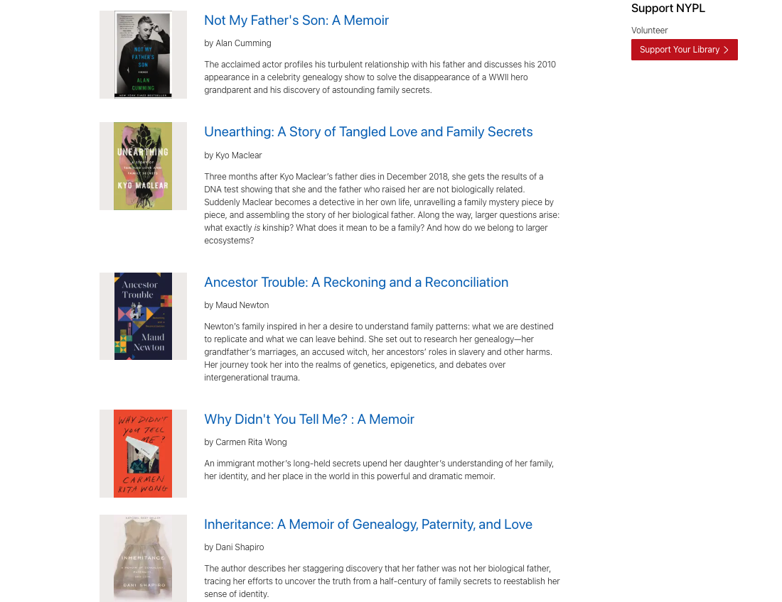 NYPL Blog Recommends Ancestor Trouble - Maud Newton