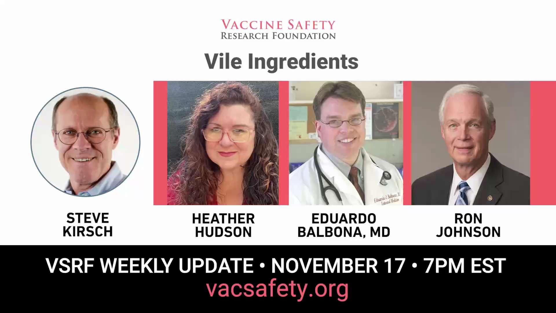 VacSafety on GETTR: Senator Ron Johnson joins Dr. Eduardo Balbona, MD ...