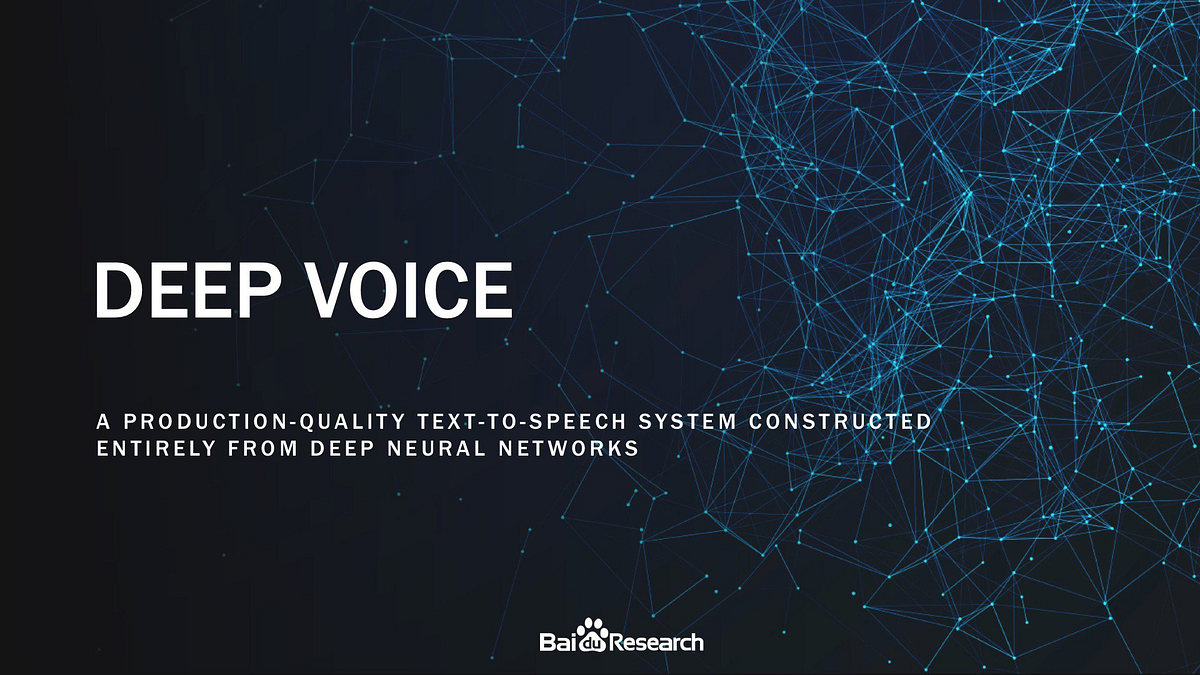 Baidu Deep Voice explained: Part 1 — the Inference Pipeline | by Dhruv Parthasarathy | Athelas