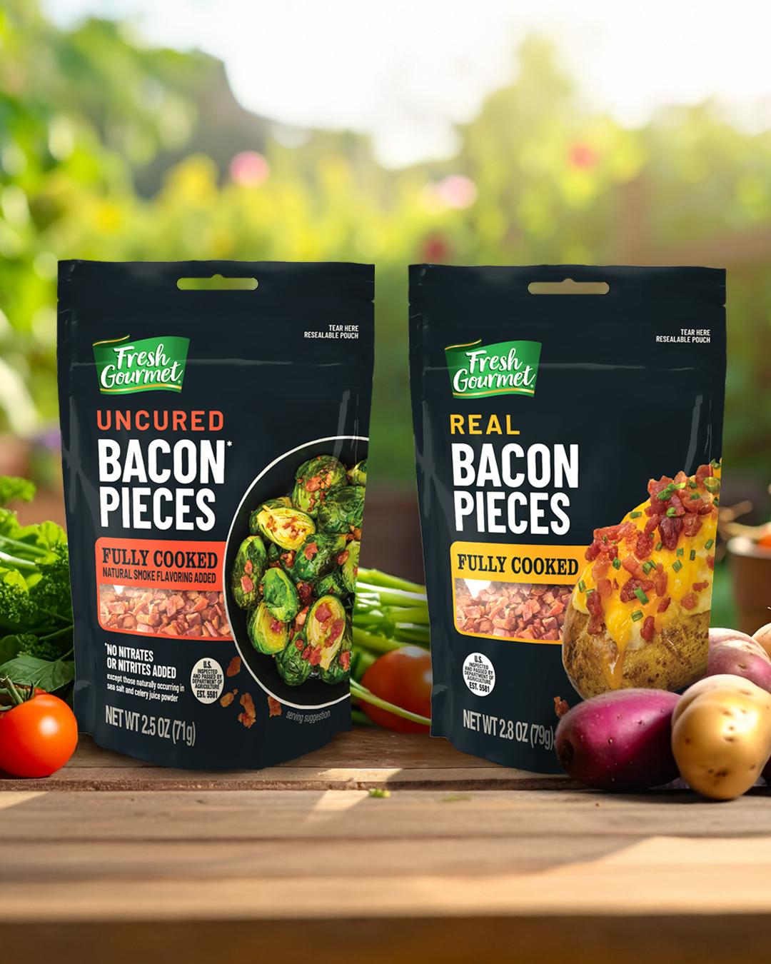 Fresh Gourmet Launches Bacon Pieces in the Produce