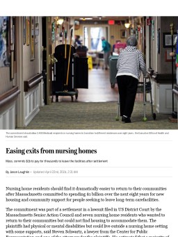 Easing exits from nursing homes