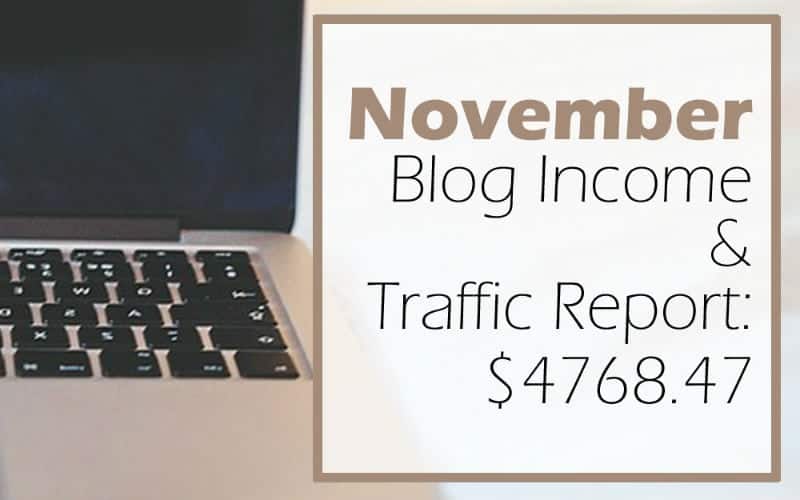 Blog Income & Traffic Report: November 2016 - Mommy on Purpose