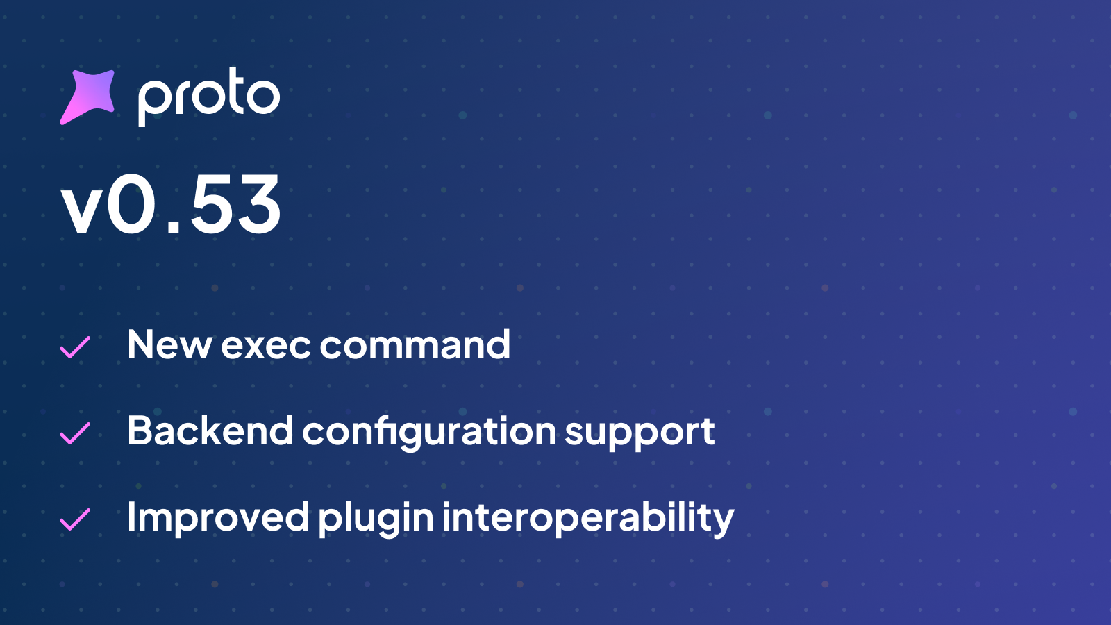 proto v0.53 - New exec command and backend configuration | moonrepo