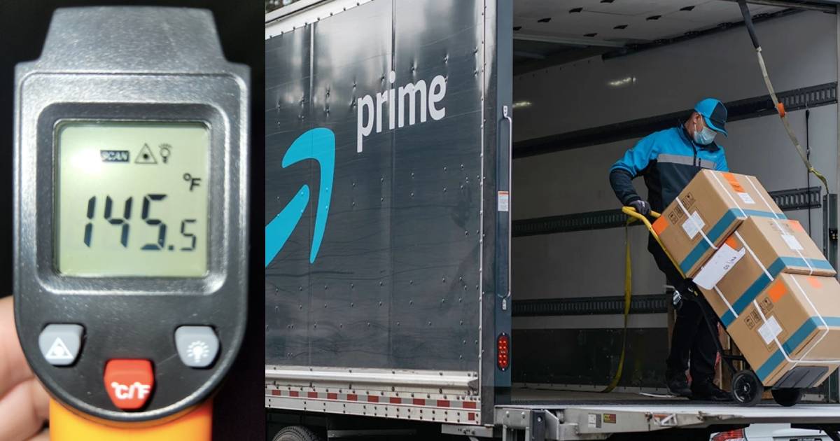 Photos Reveal Amazon Workers In Scorching 145° Trailers
