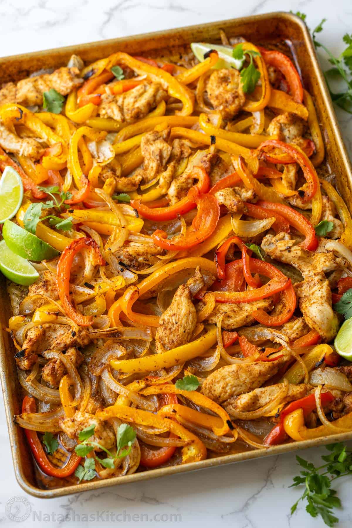 Sheet Pan Chicken Fajitas (with Video)