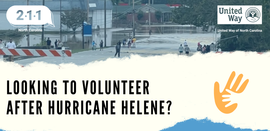 Hurricane Helene Volunteer Opportunities - NC 211