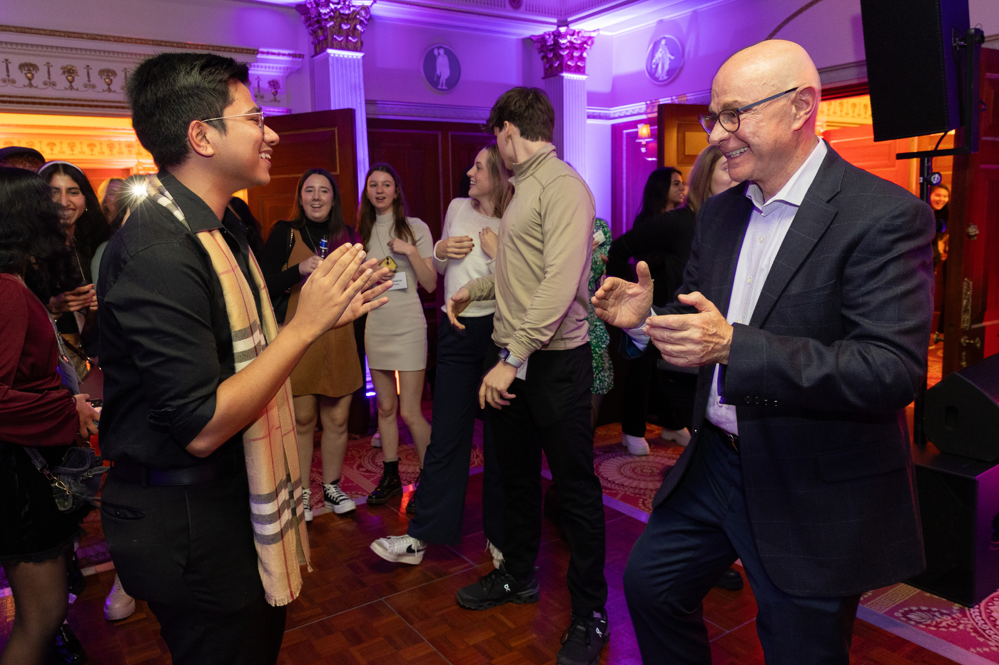 Northeastern Students Celebrate Thanksgiving with President Aoun