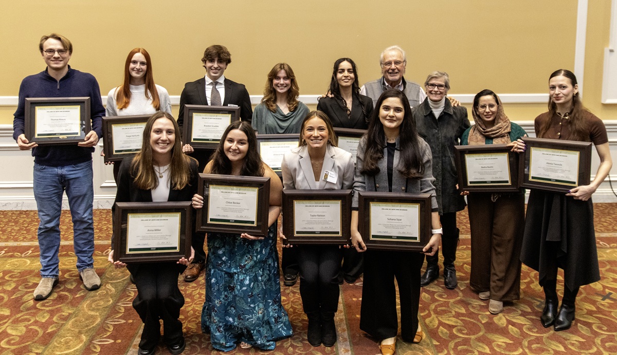 OHIO students, faculty honored with John J. Kopchick Awards for biomedical research