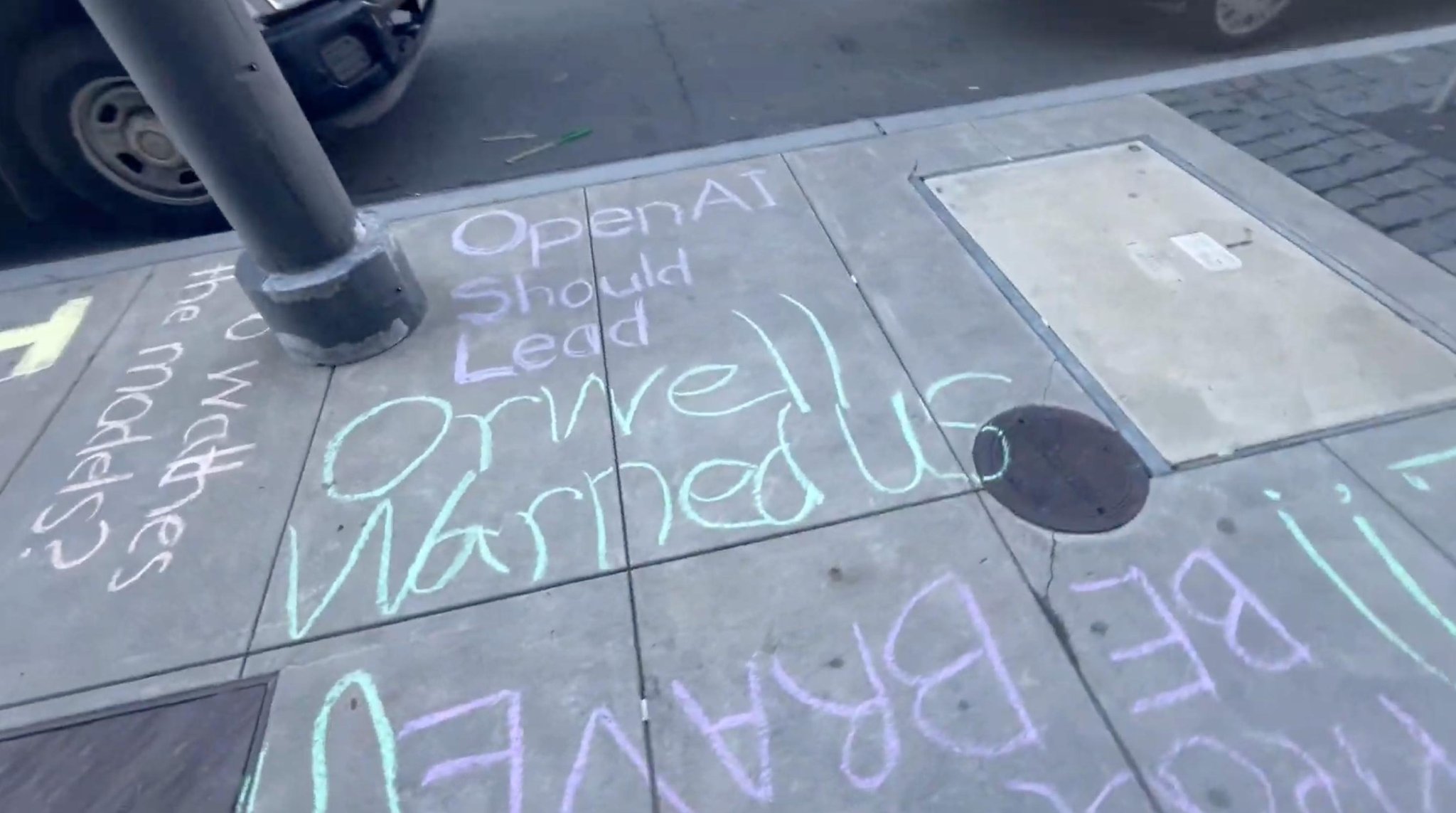 Chalk Wars: It’s OpenAI vs. Anthropic on San Francisco’s sidewalks