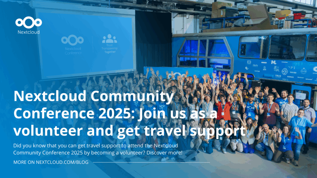 Nextcloud Community Conference 2025: Join us as a volunteer and get travel support - Nextcloud