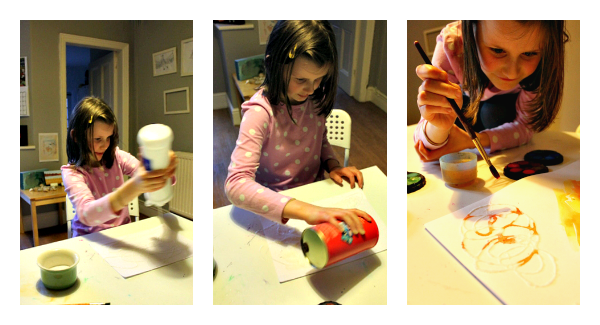 Salt, glue and watercolor paint process art activity - NurtureStore
