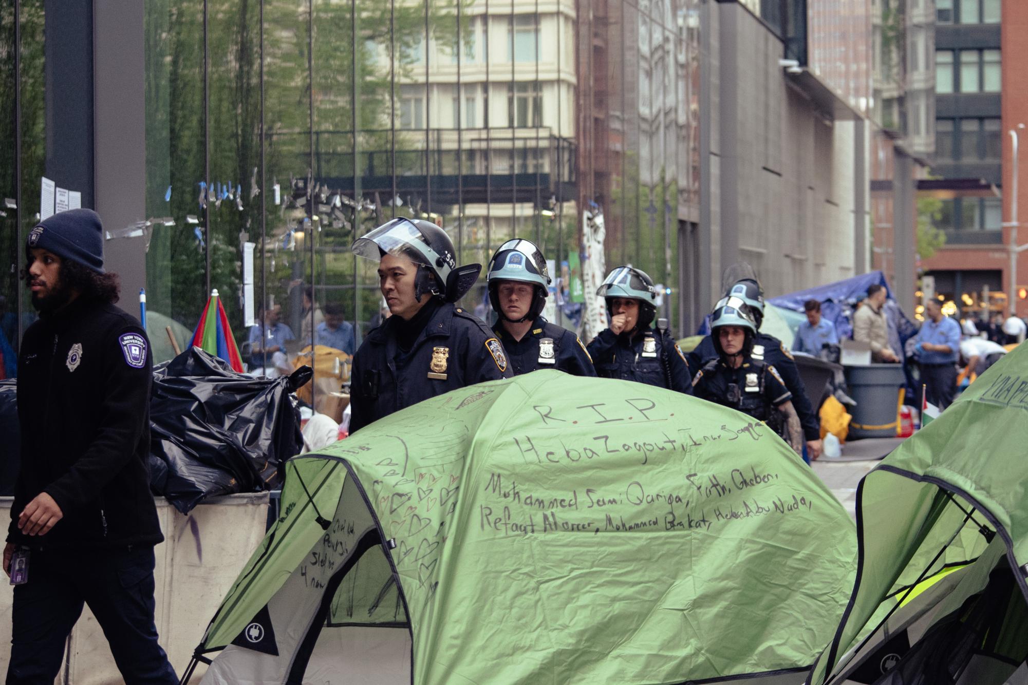 Protesters arrested at Paulson Center encampment - Washington Square News