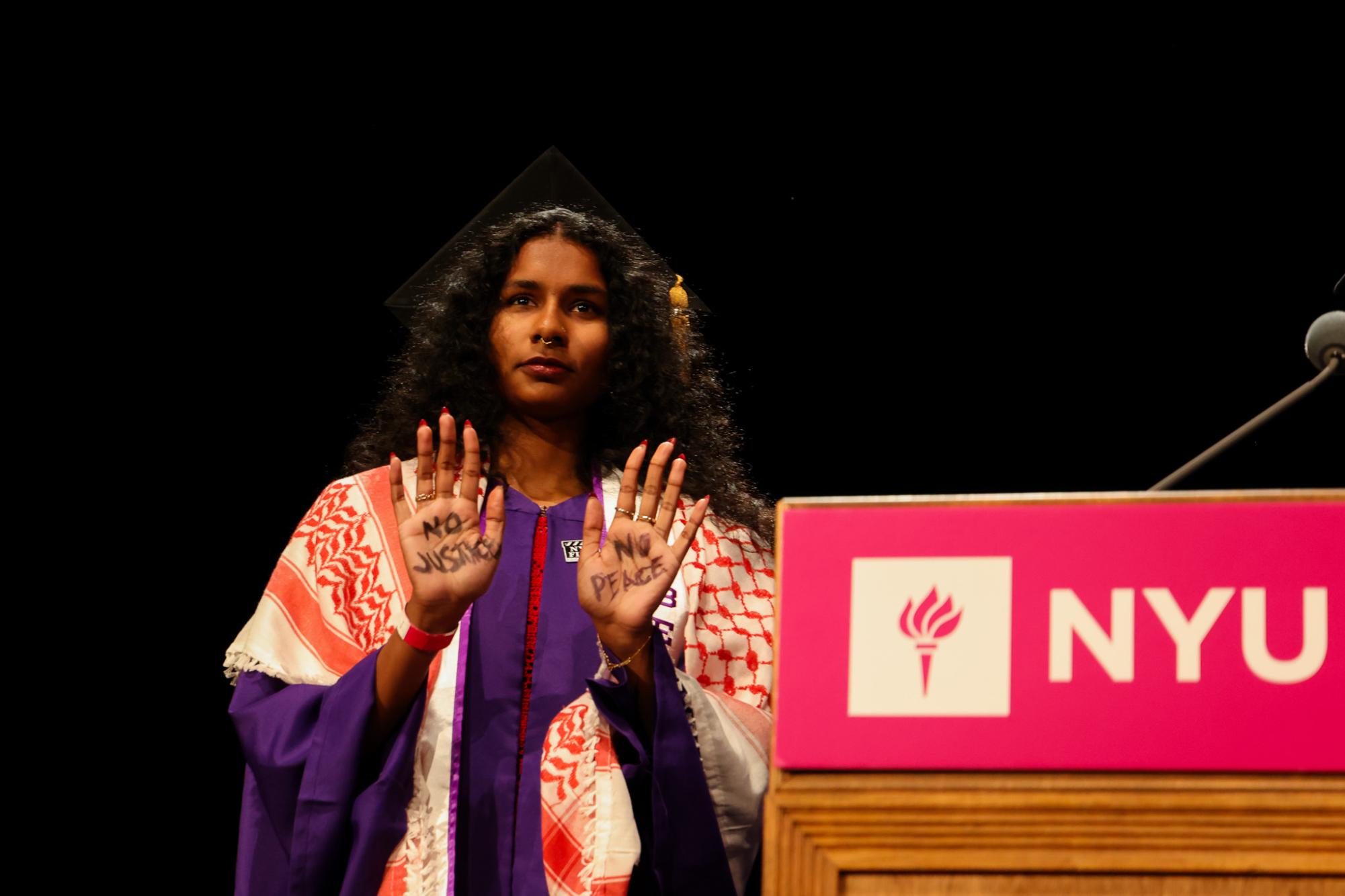 Protests persist across Tisch, law school graduations - Washington Square News