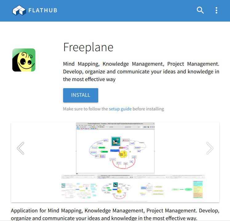 Freeplane now published at Flathub