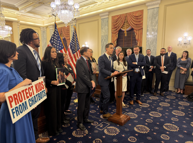 Hawley Introduces Bipartisan Bill Protecting Children from AI Chatbots with Parents, Colleagues - Josh Hawley