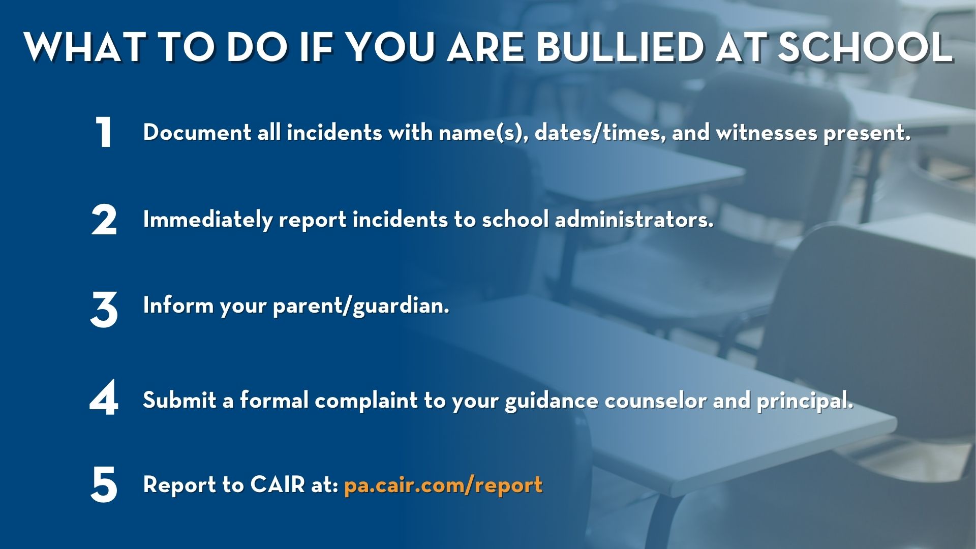 National Bullying Prevention Month Resources - CAIR-Philadelphia