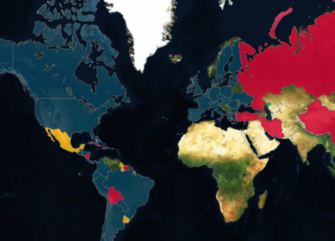 [Mapa interactivo] La reacción internacional a la juramentación de Juan Guaidó – Prodavinci