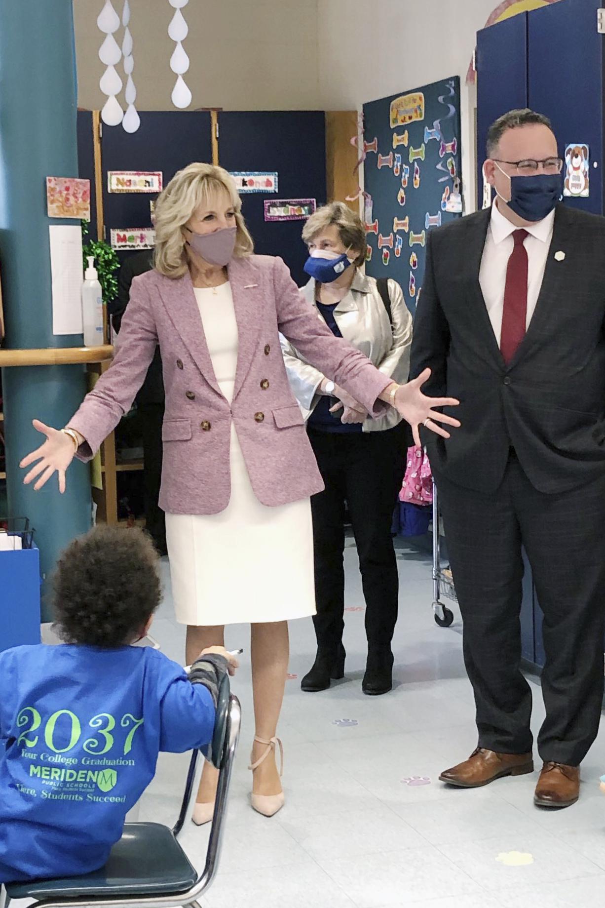 Jill Biden, Cardona tour Meriden school to see classroom learning during pandemic