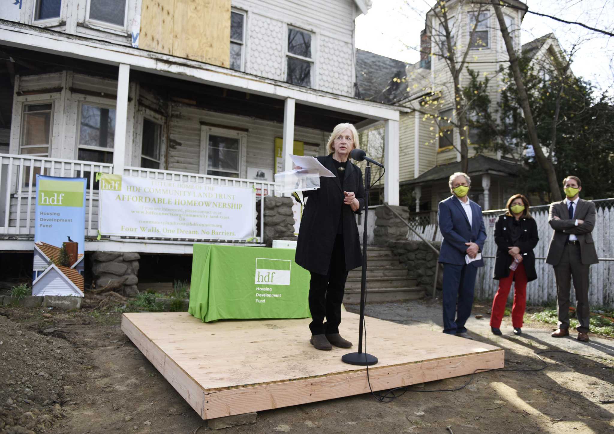 Low-income families struggle to buy property. New Stamford program helps by covering the cost of land.