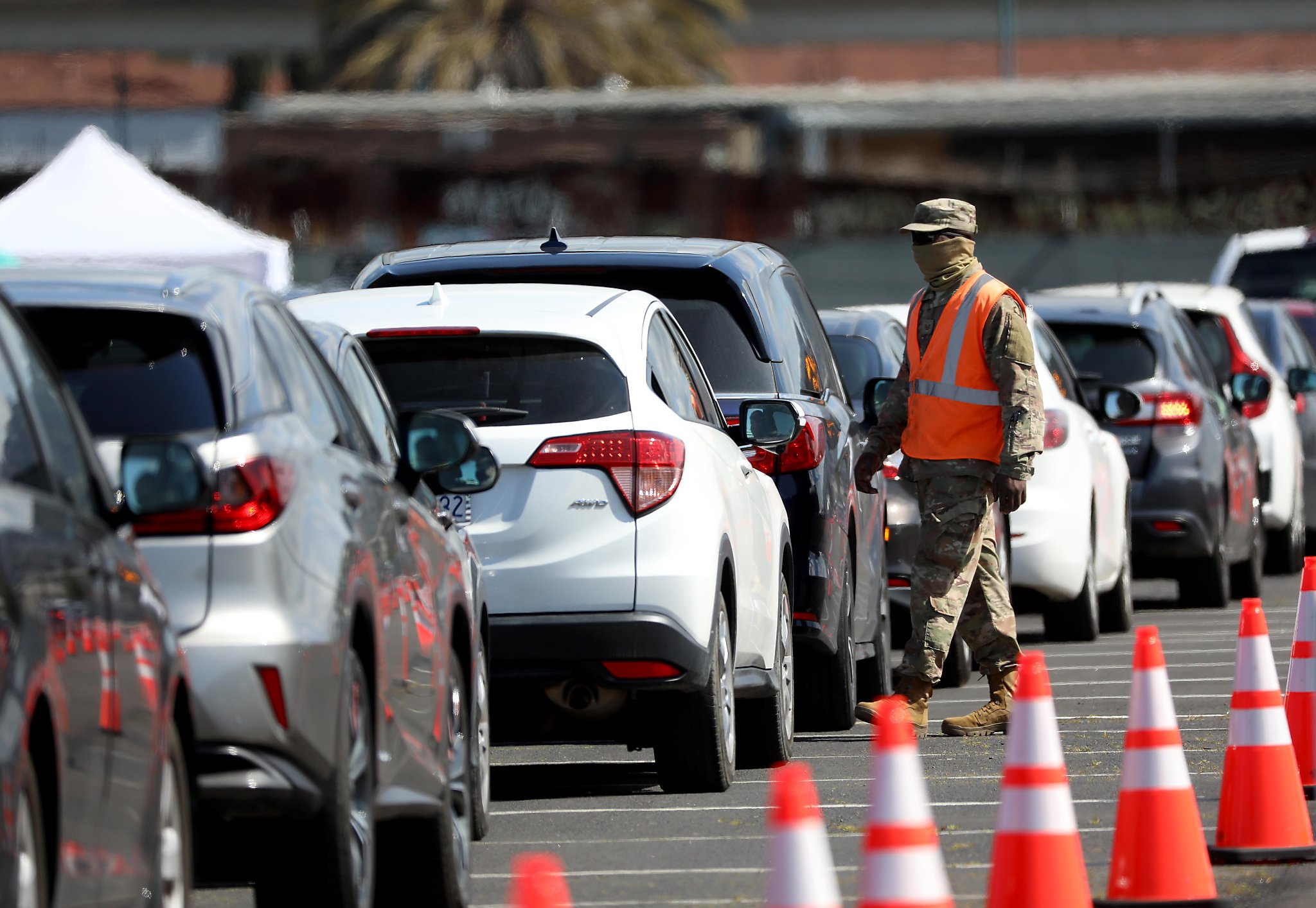 Bay Area residents flood vaccination sites as eligibility opens, but supply remains limited