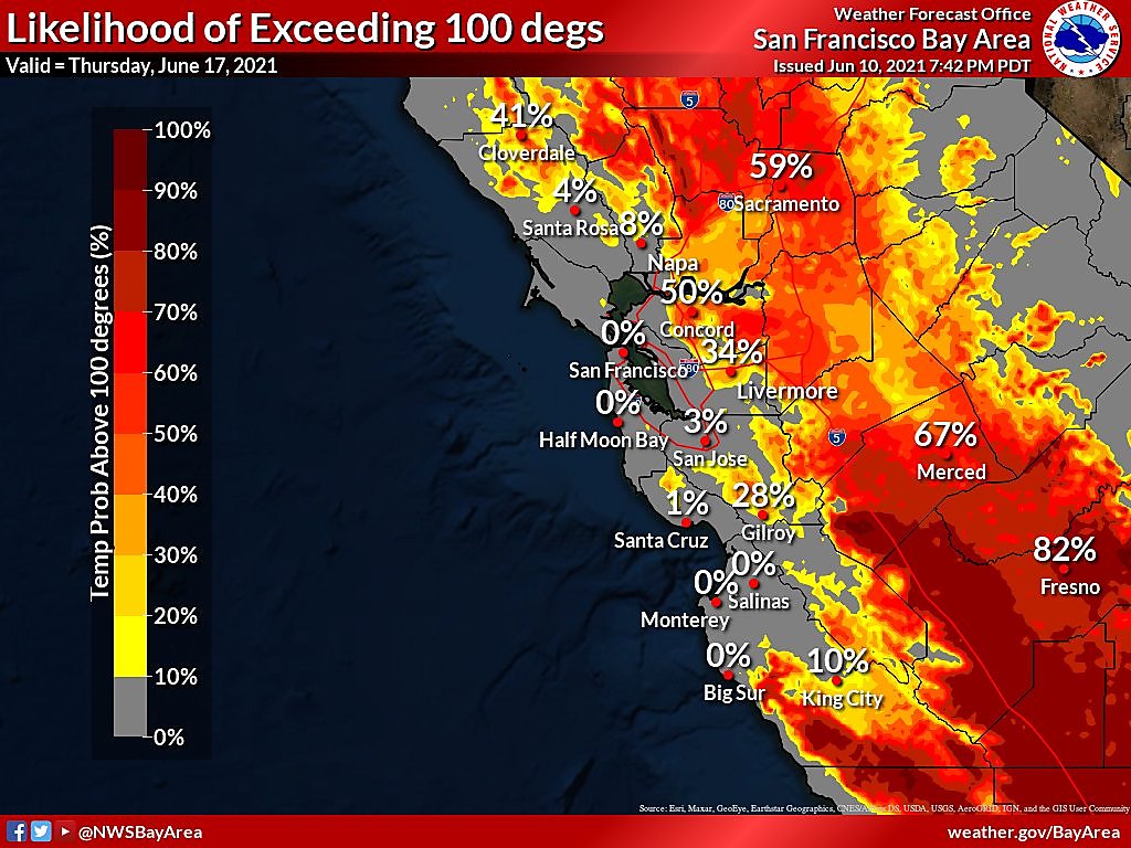 Triple-digit temperatures expected this week — will Bay Area heat break records?