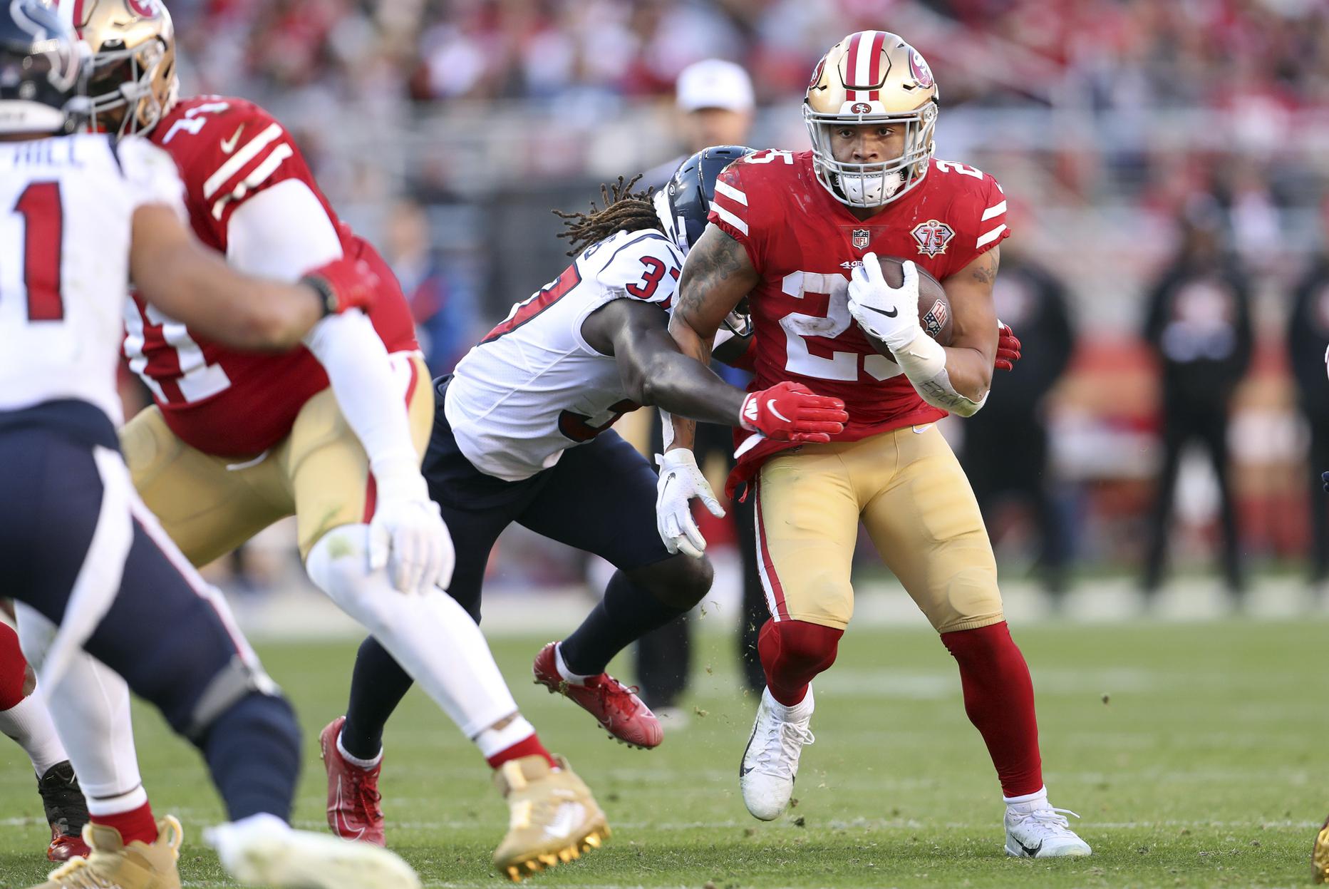 For 49ers’ Elijah Mitchell, a little more wiggle could mean less time on the shelf