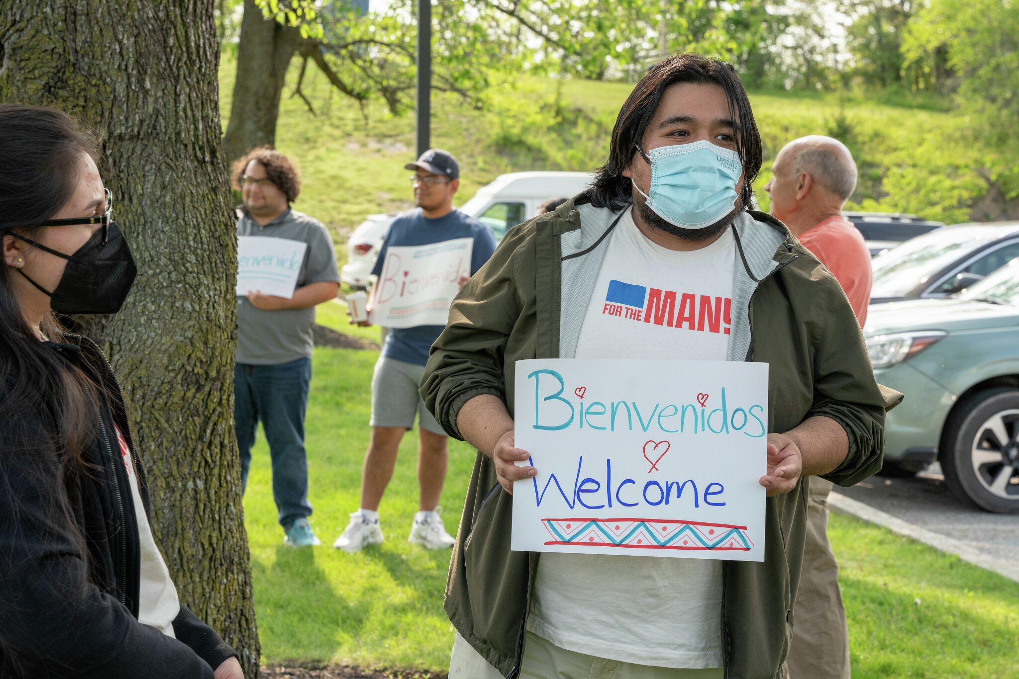 What happens next to the migrants in upstate New York?