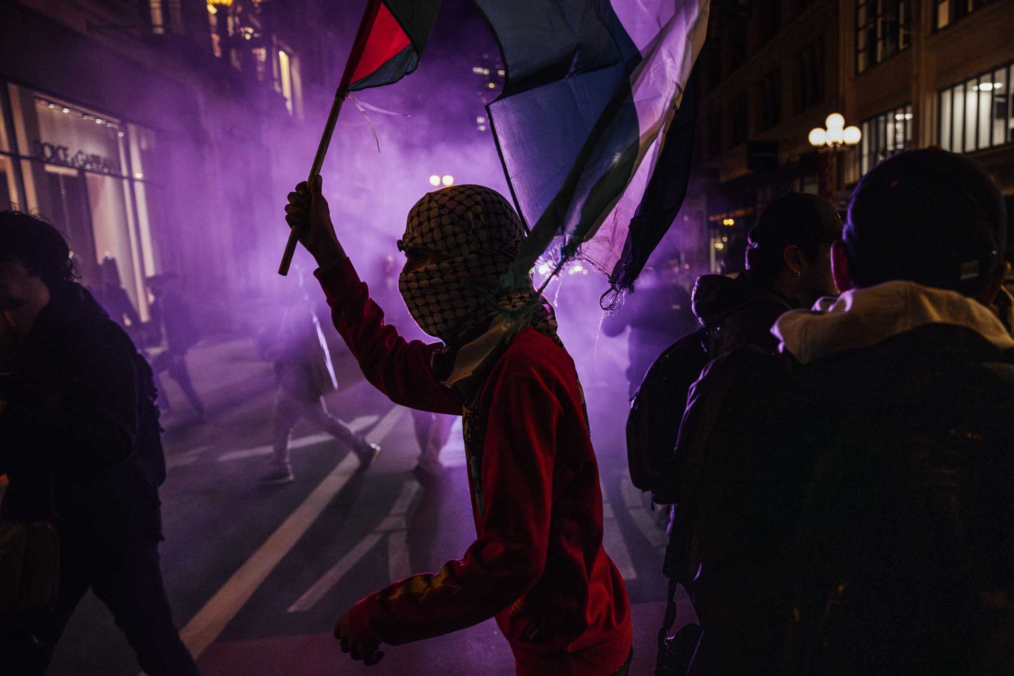 Hundreds demand cease-fire in Gaza after Biden arrives in S.F.