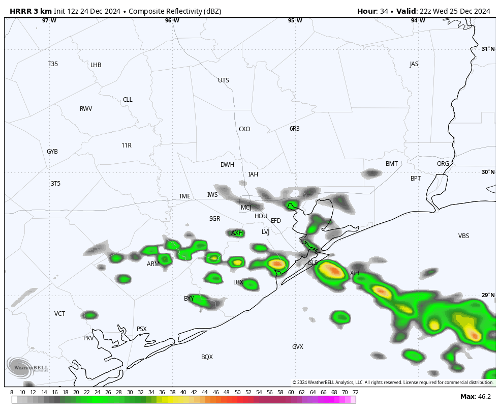 Showers pause for Christmas, but Houston isn't done with storms
