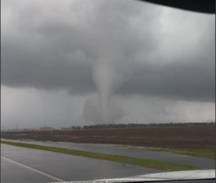A tornado that formed in Wharton County was captured on social media