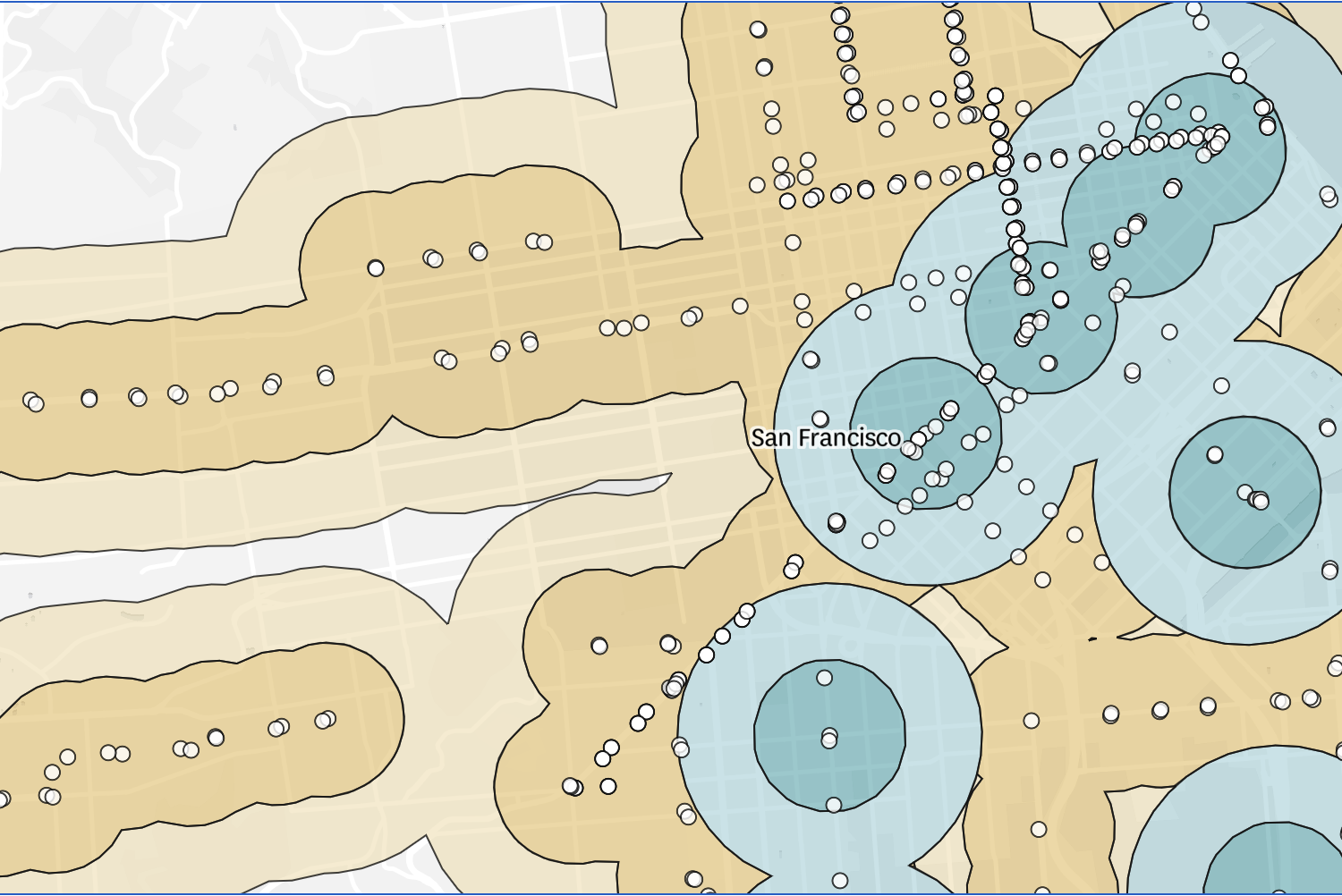 Map shows where housing could be built near Bay Area transit