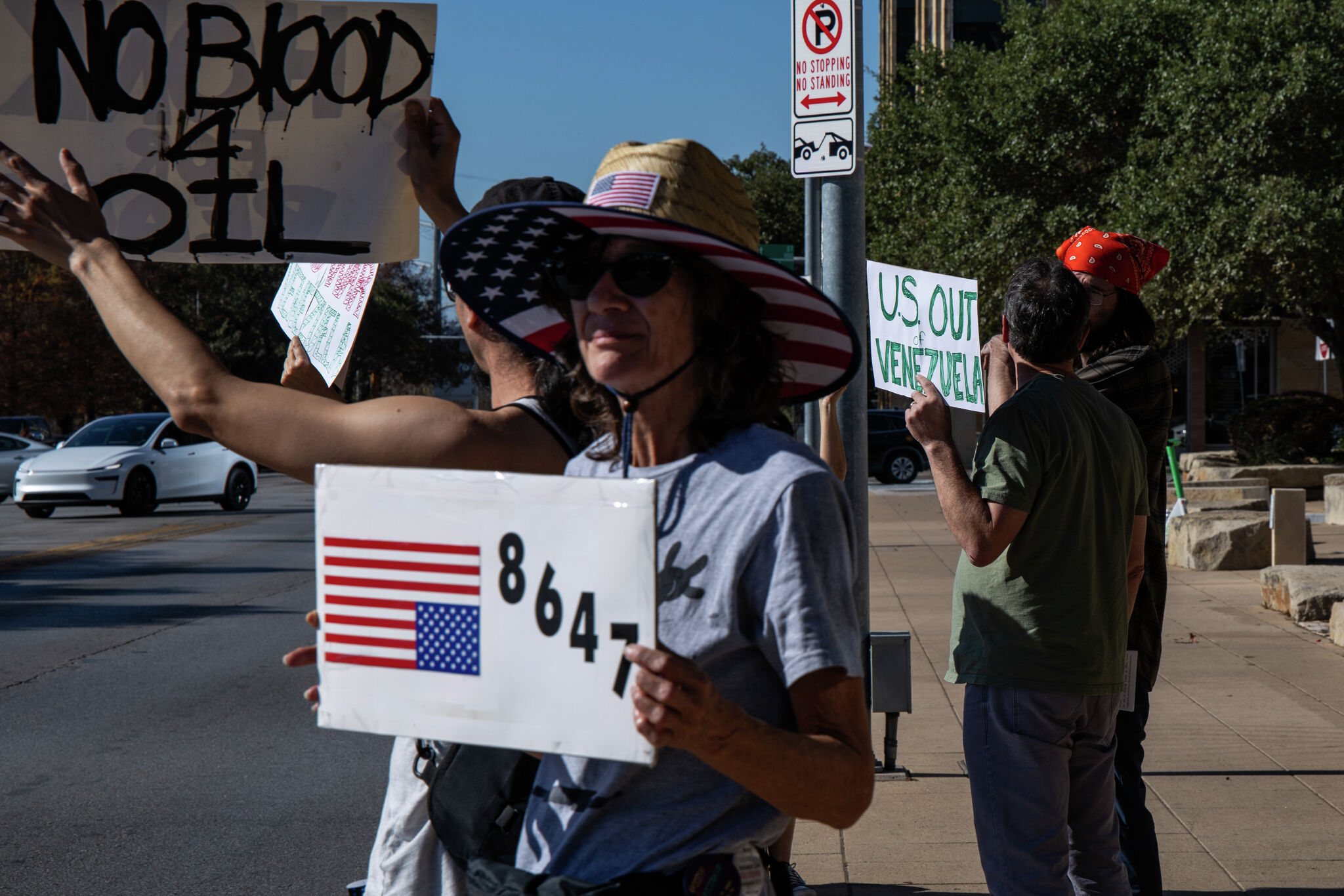 Austin reacts to U.S. action in Venezuela with prayers and protests