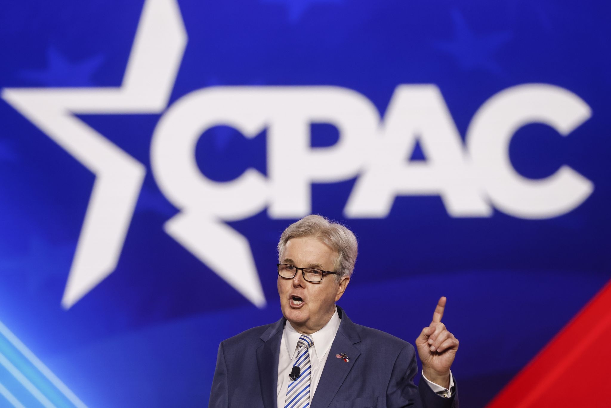 Texas Lt. Gov. Patrick tells Republicans at CPAC to unite for November election