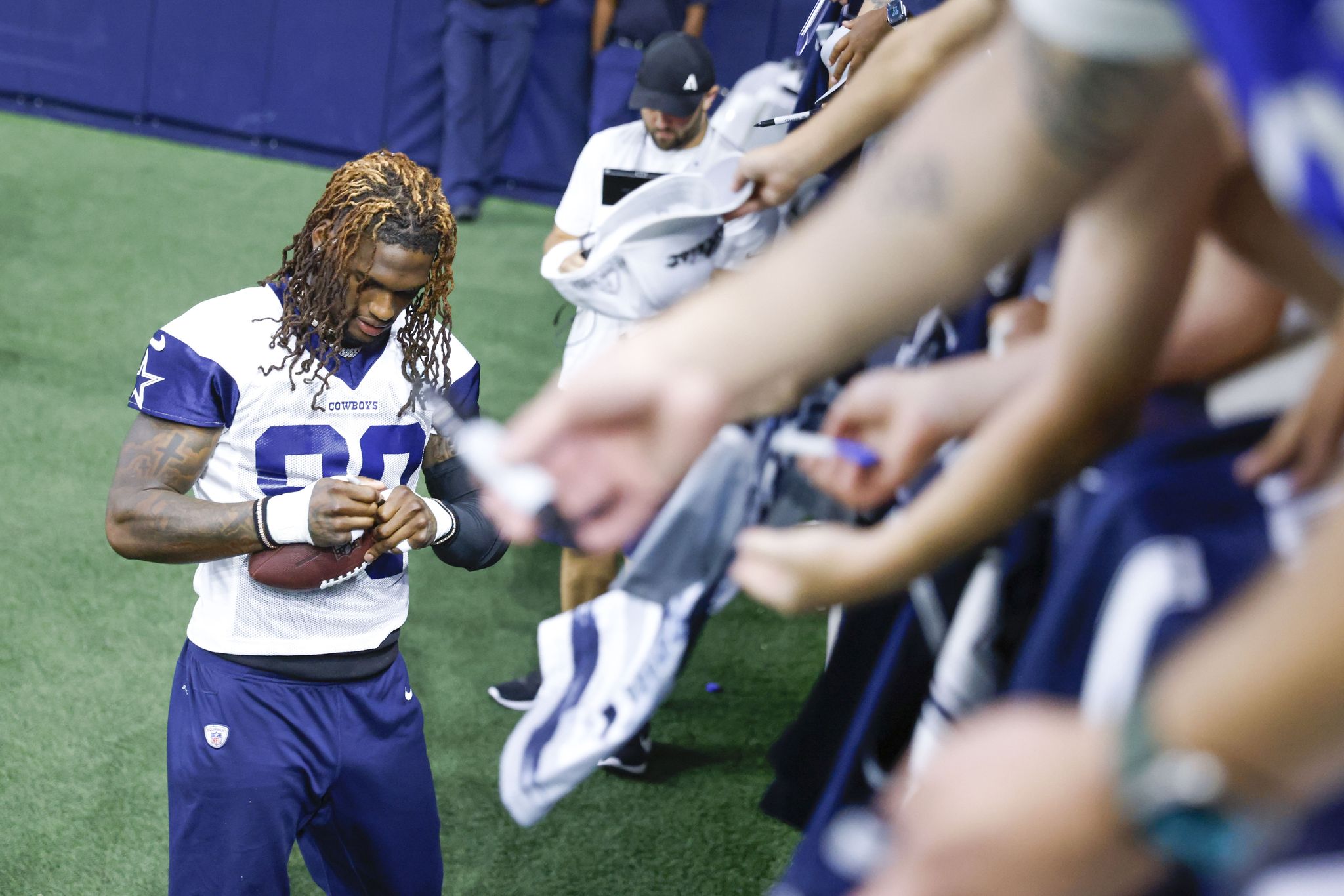 Home sweet home: See photos from CeeDee Lamb's return to Cowboys practice at The Star in Frisco