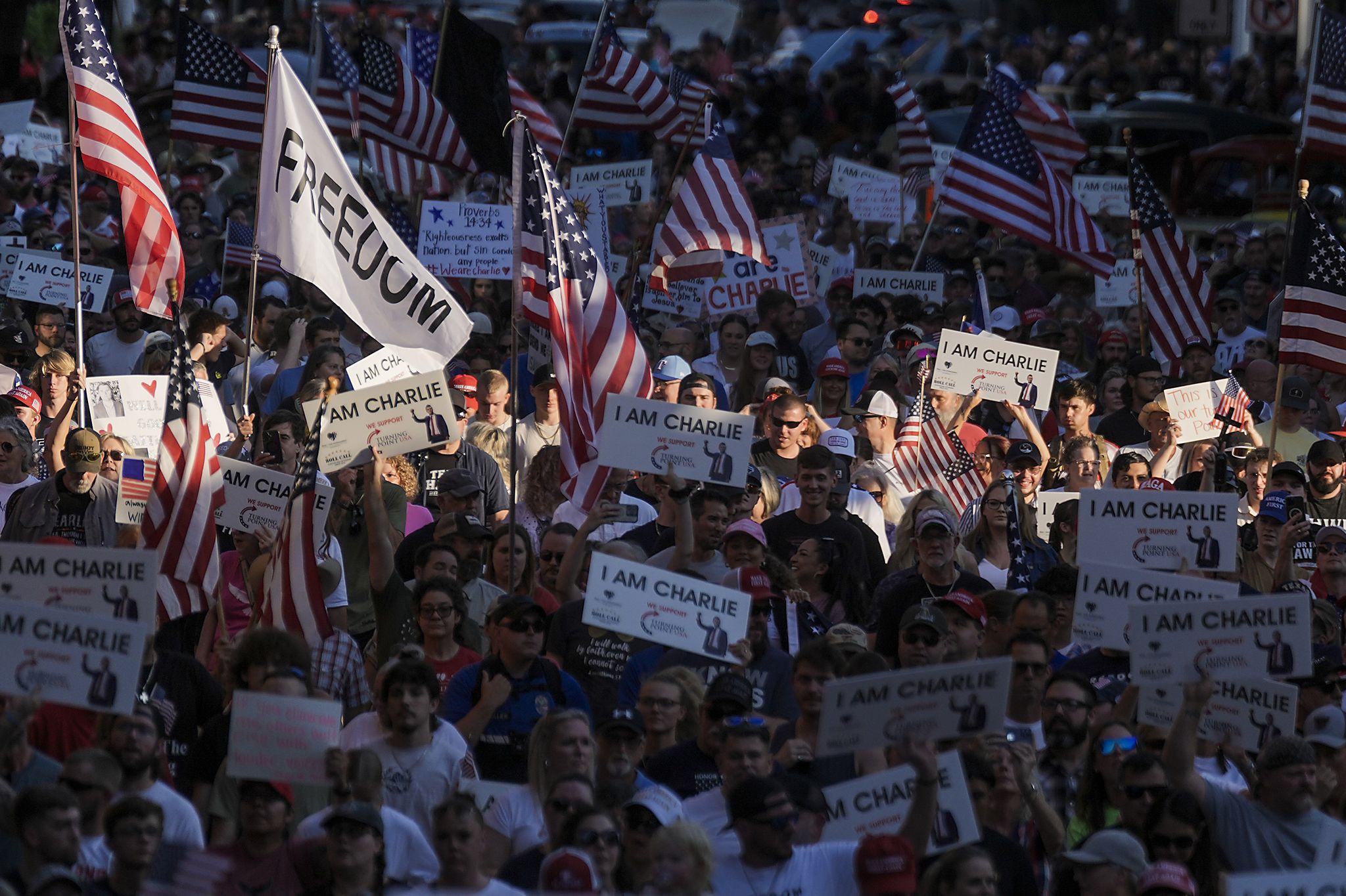 Thousands rally in Fort Worth Saturday in honor of Charlie Kirk