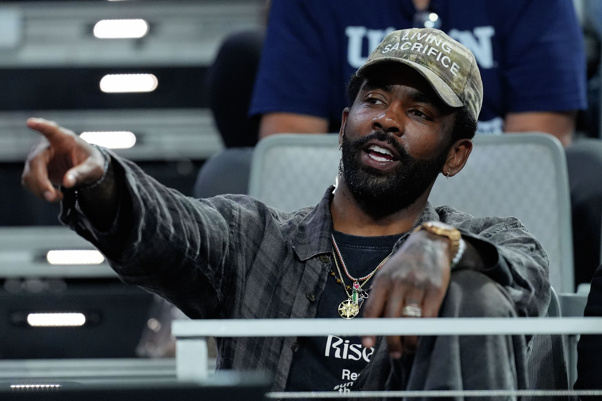 Kyrie Irving in attendance for UConn-Notre Dame in Elite Eight