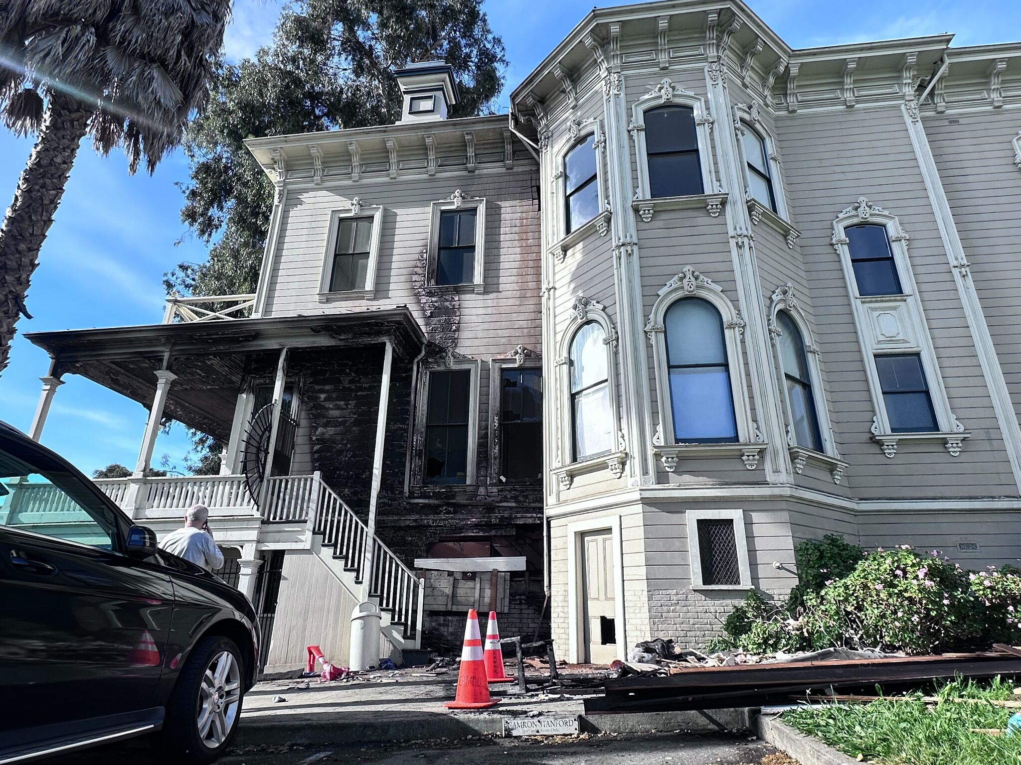 Historic Camron-Stanford House in Oakland damaged in fire