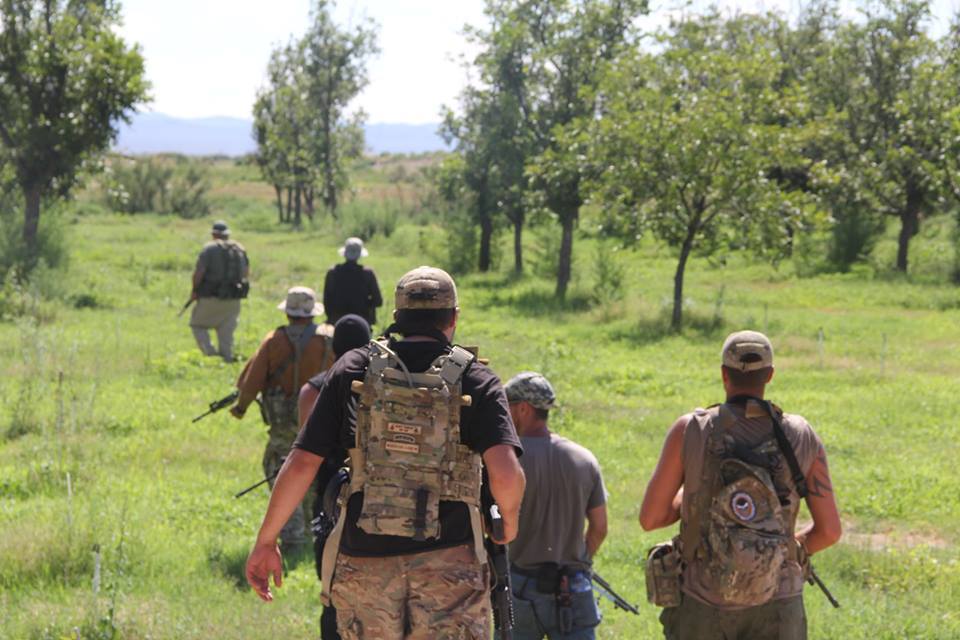 Armed militia purportedly along the border