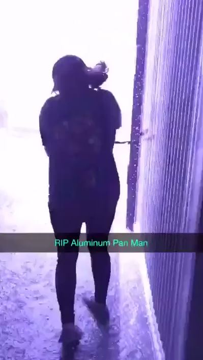 Video: San Antonio’s ‘Aluminum Pan Man’ wins in battle with lightning-filled hail storm