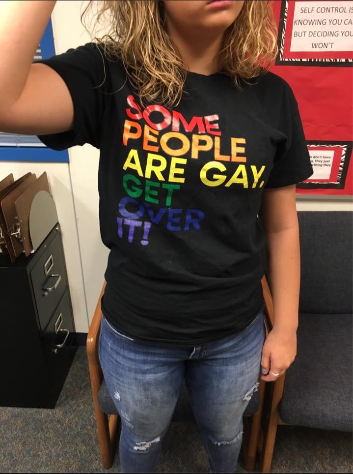 Central Texas student's 'Some people are gay. Get over it.' t-shirt too 'disruptive,' school says