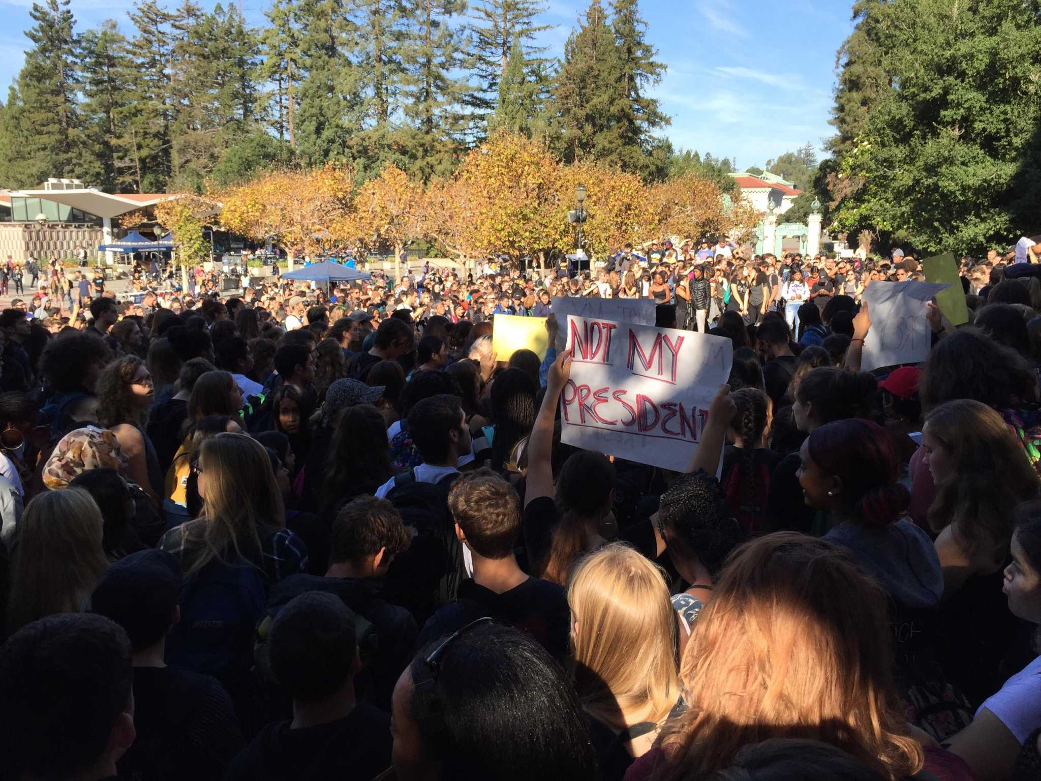 Thousands of Bay Area students walk out following Trump election