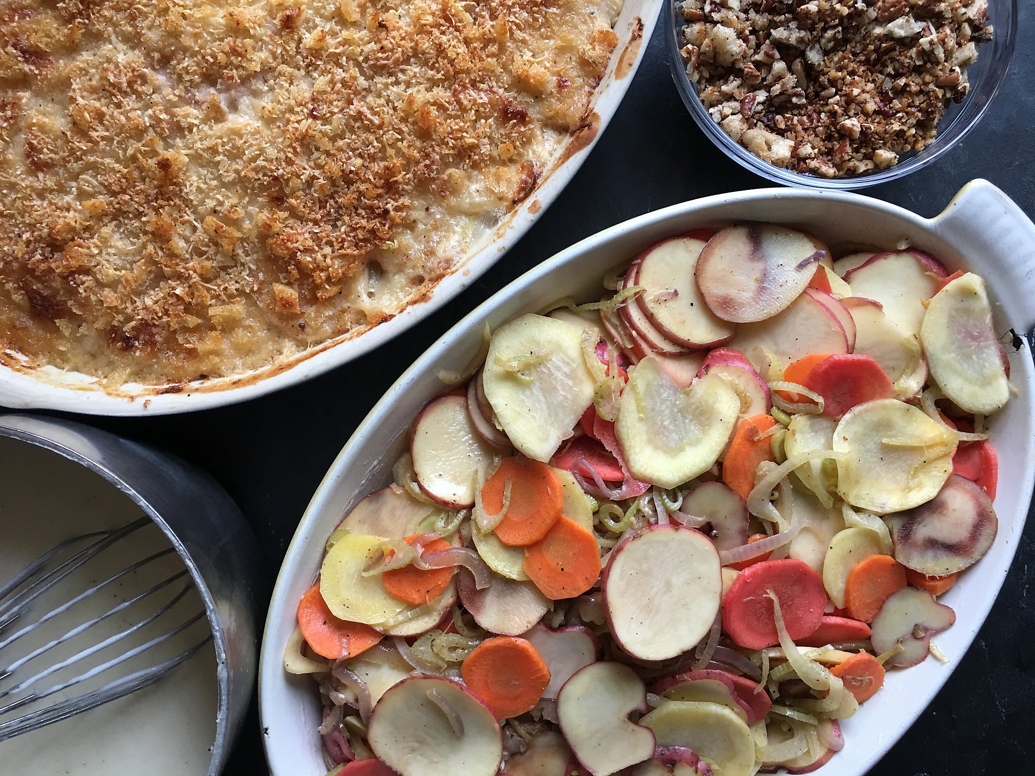 Winter vegetable gratins perfect for a rainy day