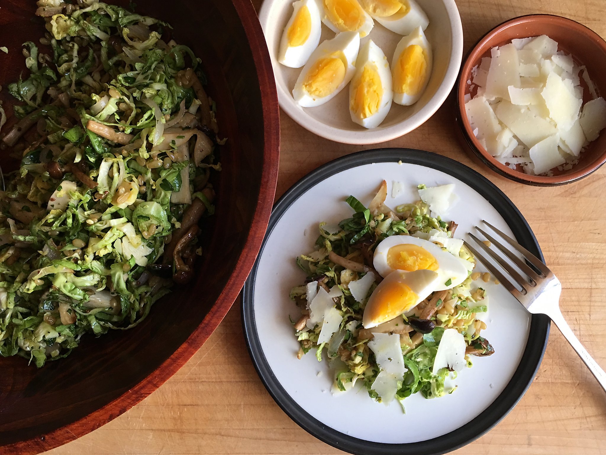 Shaved winter salad brings Brussels sprouts into the new year