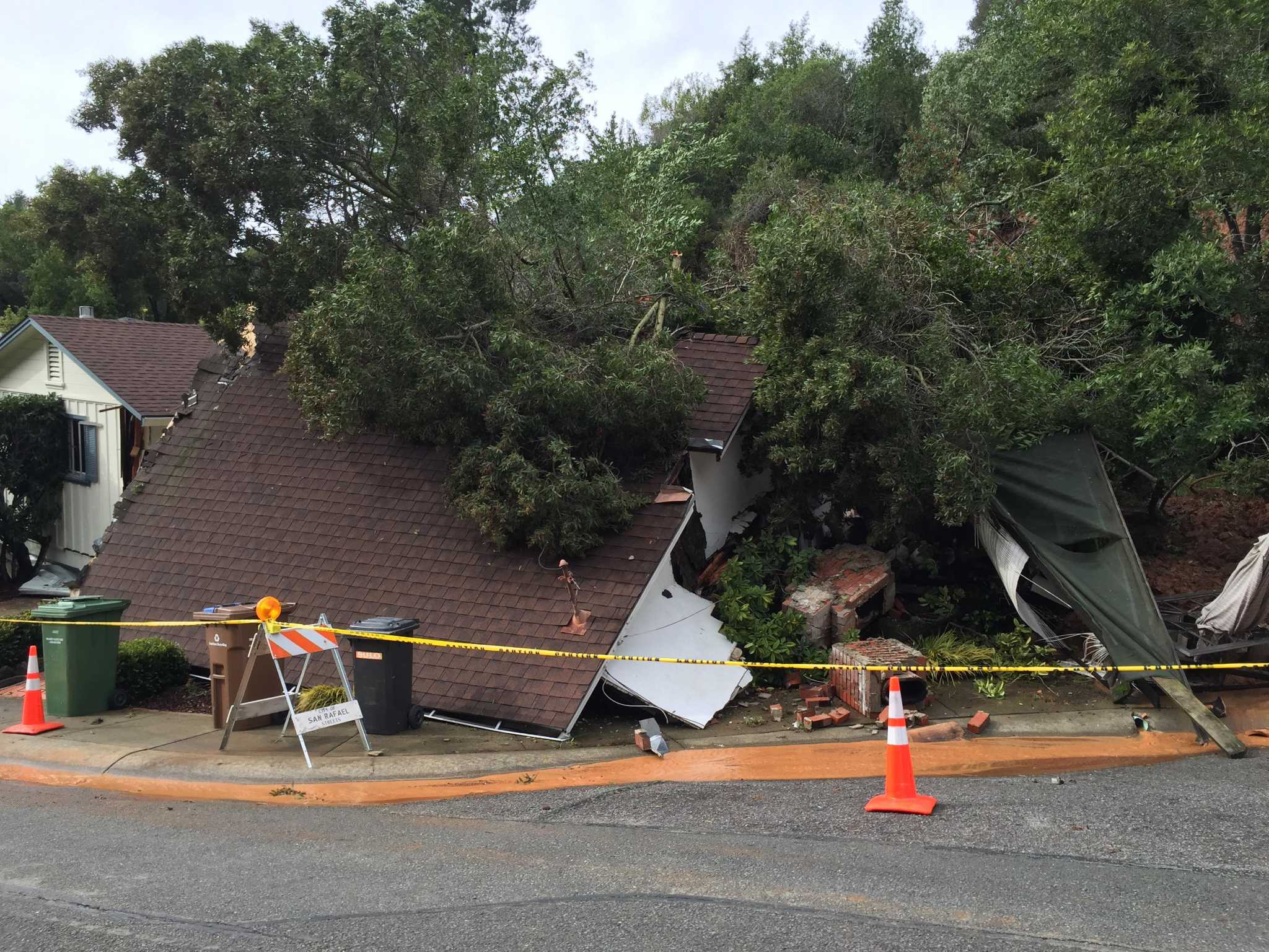 Mudslide demolishes San Rafael home, ‘like a weird movie’