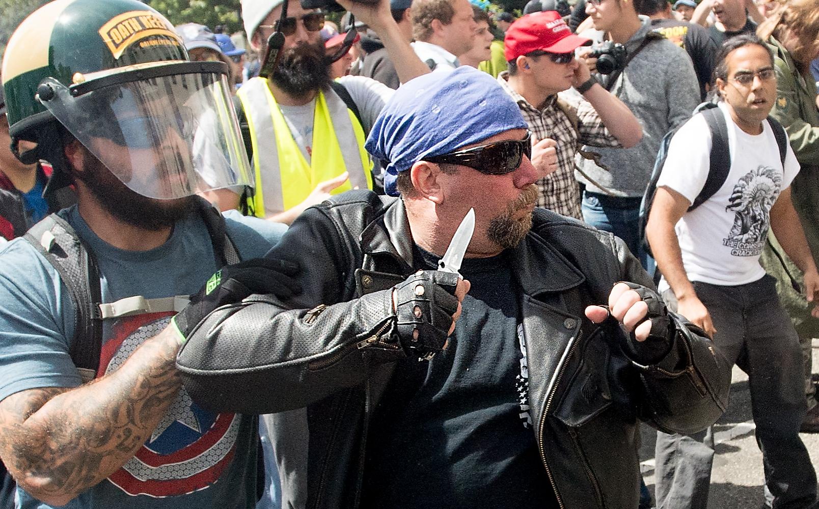Arrests made as protesters clash at pro-Trump rally in Berkeley