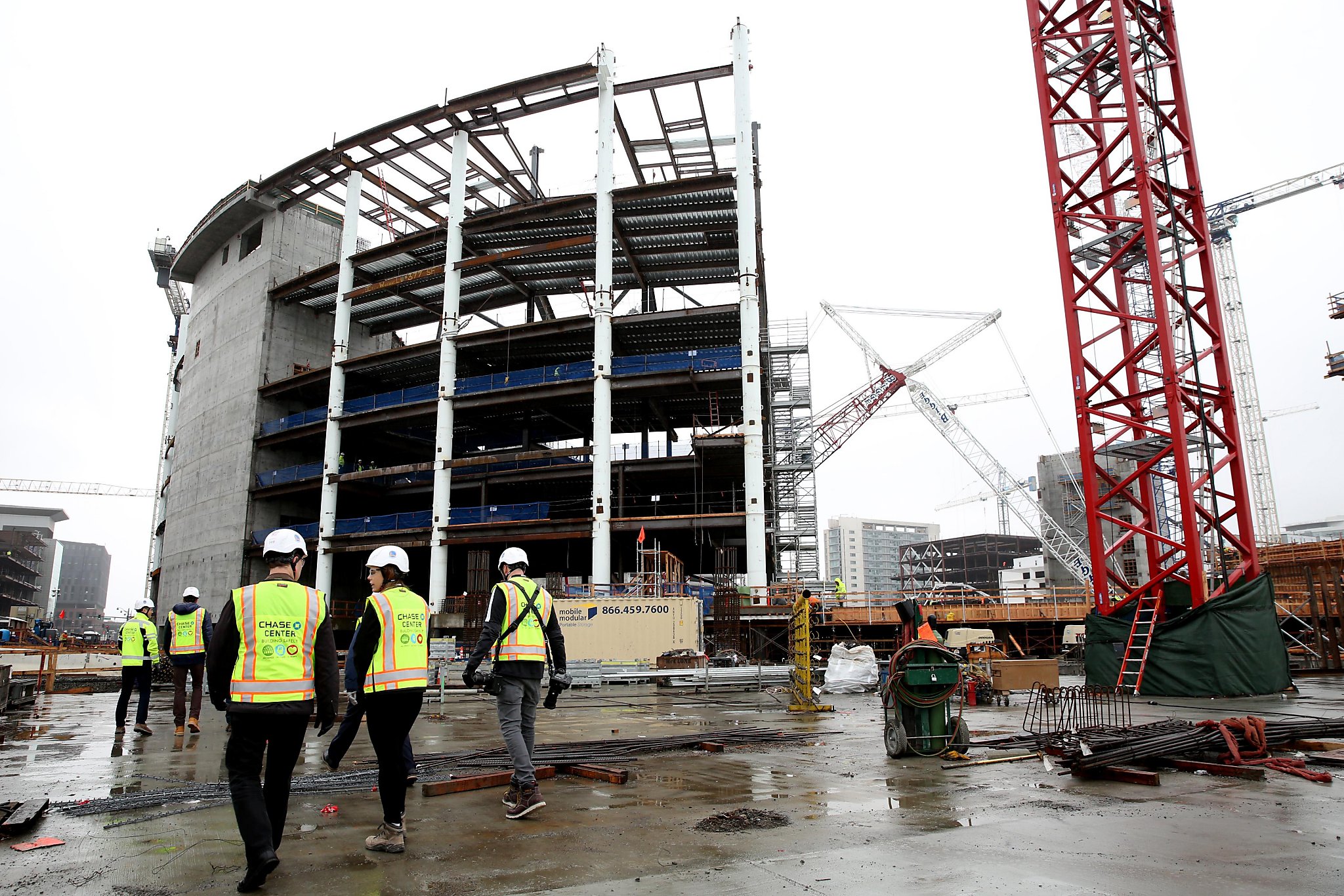 Warriors’ Chase Center arena rising from the ground in SF