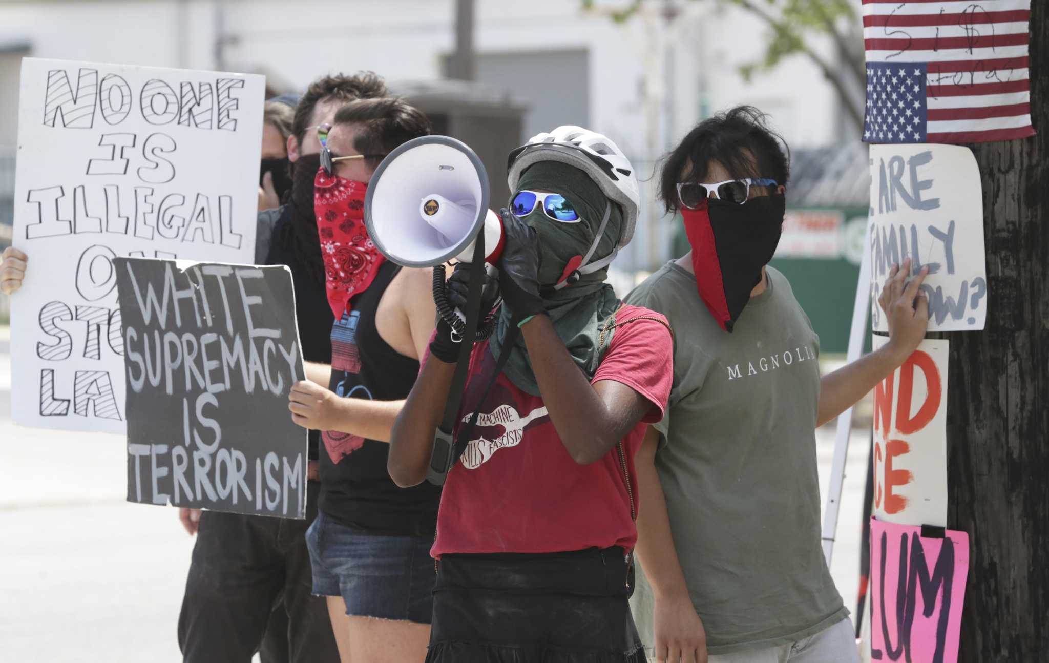 Small group of young activists call for abolishing ICE