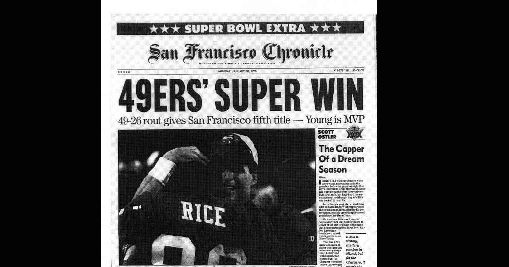 Chronicle Covers: When Steve Young, 49ers smoked the Chargers