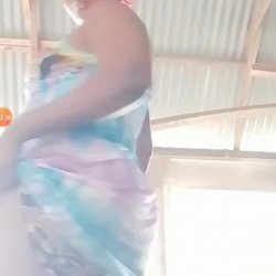 African showing off her body