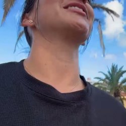 Big tites girl taking off her bra n panty in the street